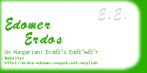 edomer erdos business card